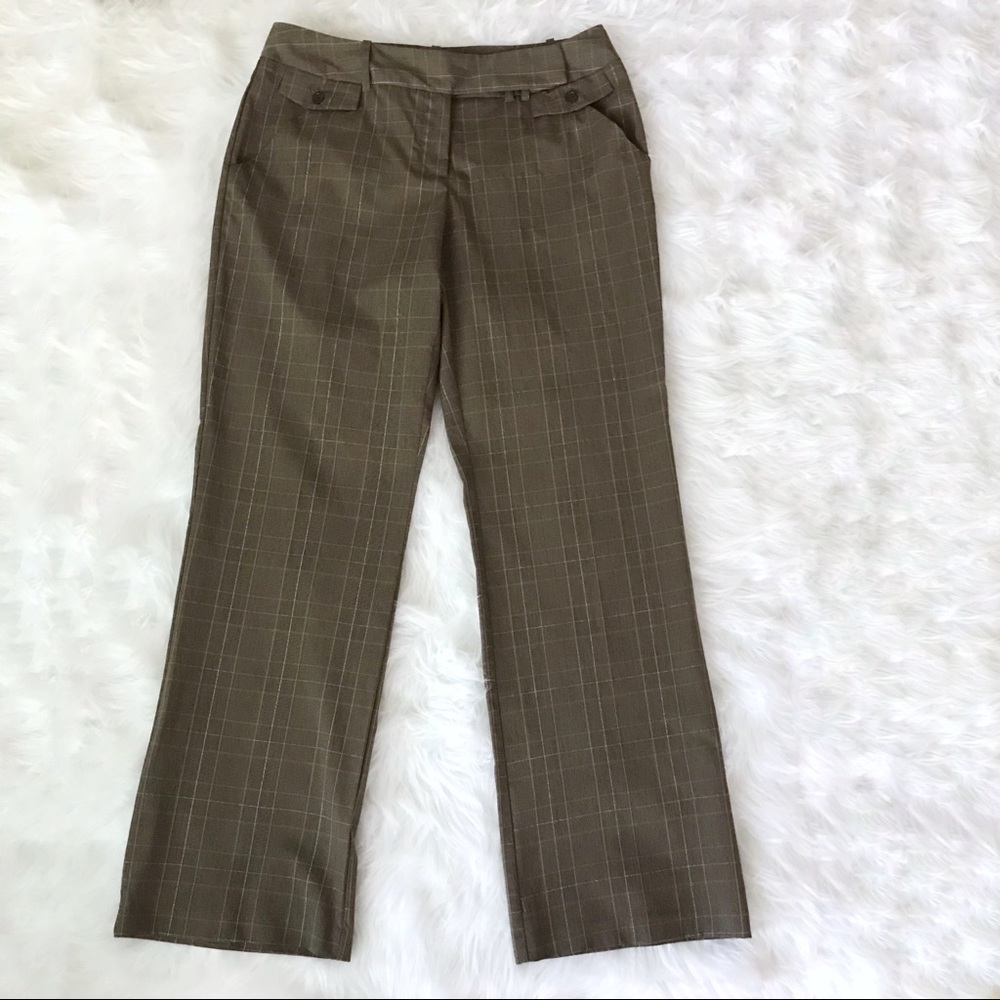 1830 plaid straight leg dress pants size 10.